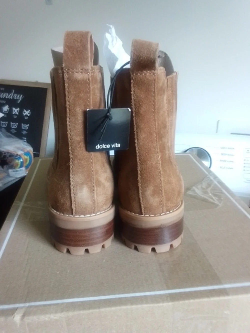 Dolce Vita Tan Suede Ankle Booties